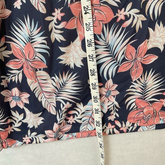 Apt 9 Shirt Mens 3XLT Polo Hawaiian Blue Pink Floral Knit Short Sleeves Collar - Picture 4 of 8